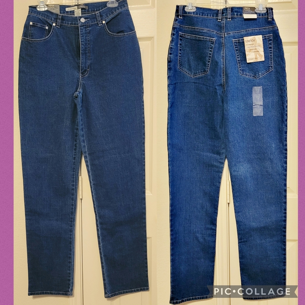 NEW Ladies's Size 10 Tall Jeans - 33 in. Inseam - 10T - Medium Stonewash Jeans